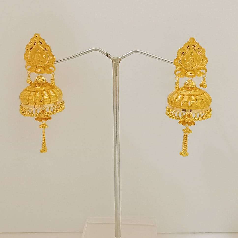 PLAIN GOLD JHUMKI 0100 2023