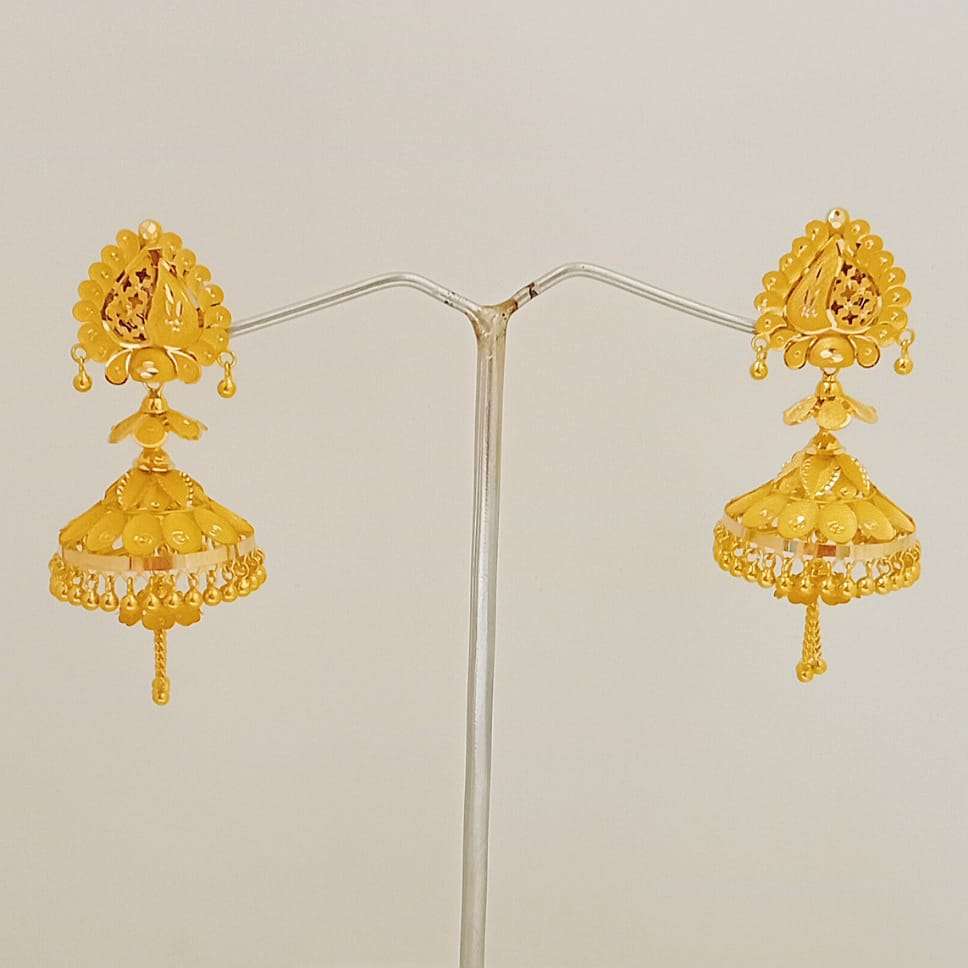 PLAIN GOLD JHUMKI 0110 2023