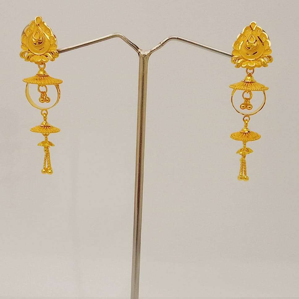 PLAIN GOLD JHUMKI 0200 2023
