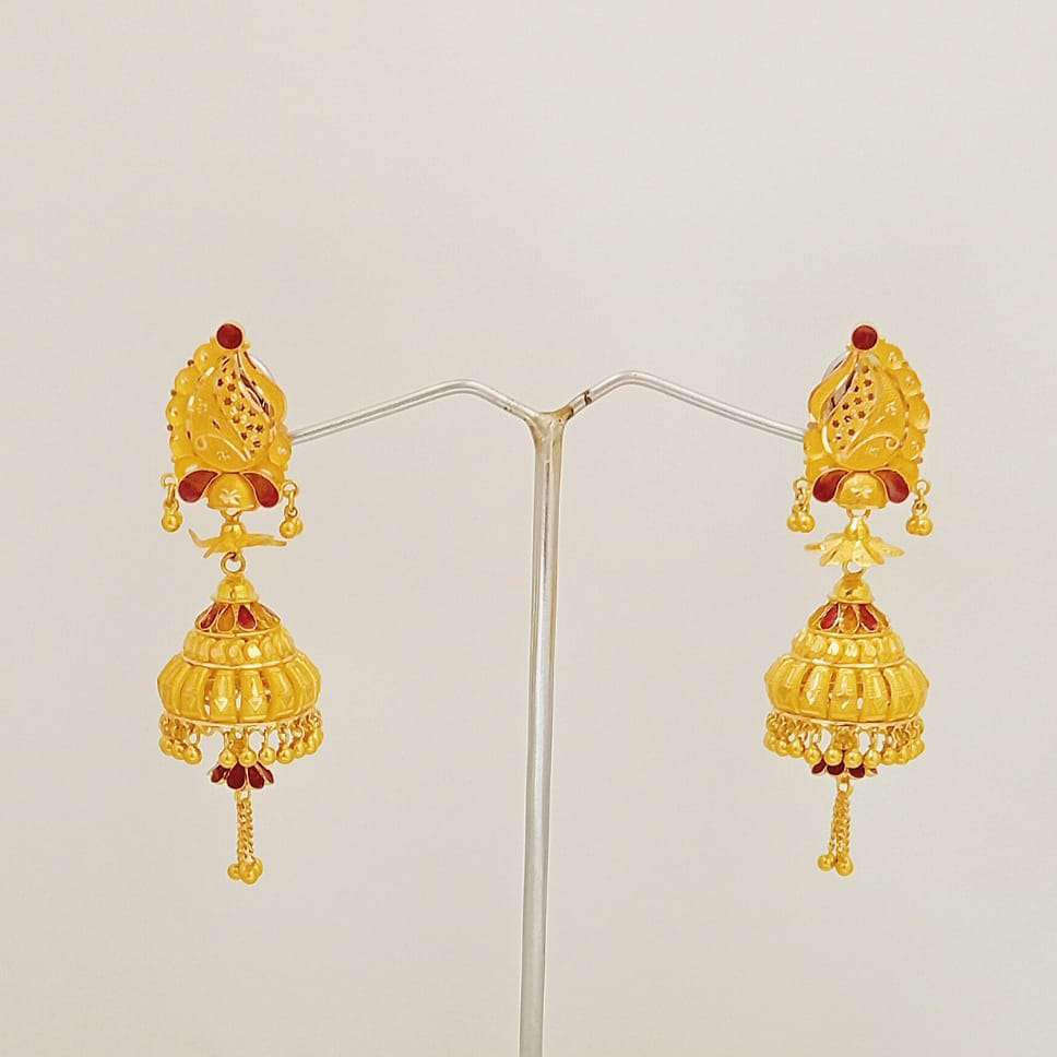 PLAIN GOLD JHUMKI 0250 2023