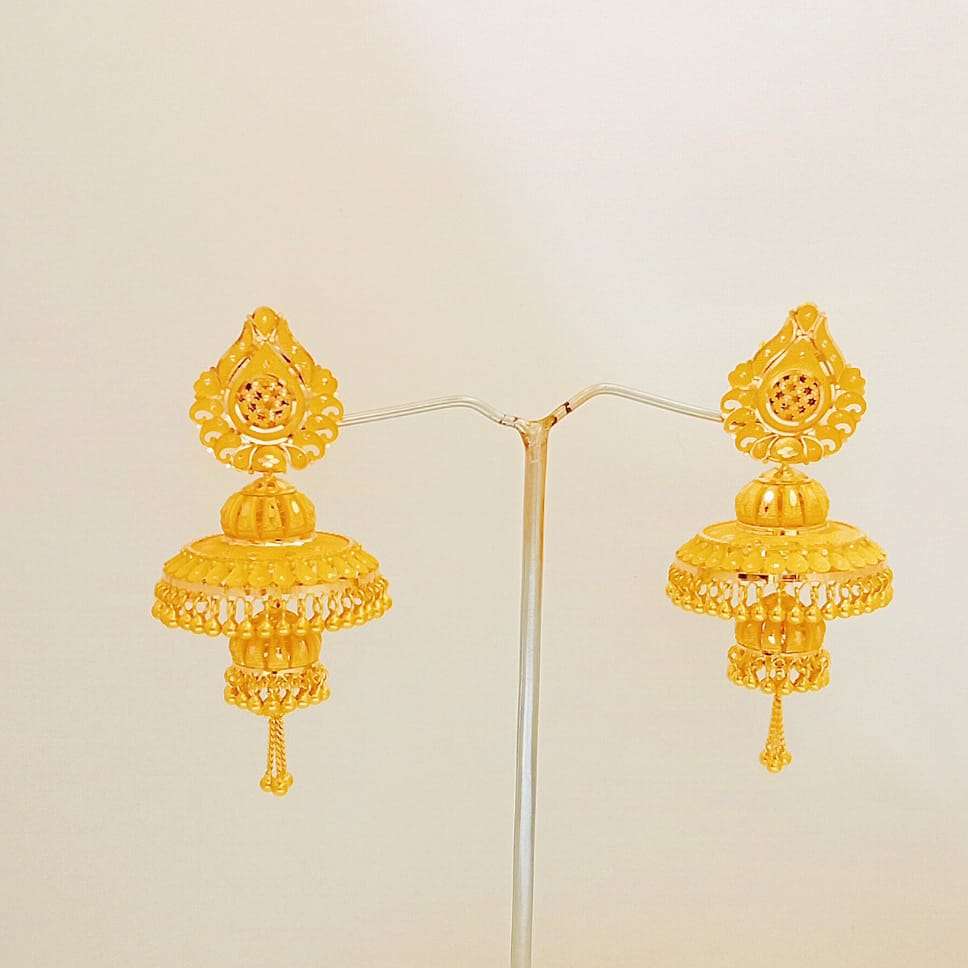 PLAIN GOLD JHUMKI 030 2023