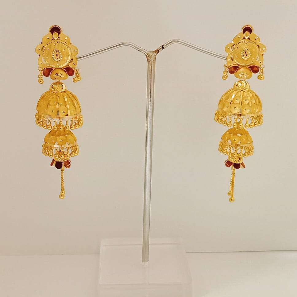 PLAIN GOLD JHUMKI 0340 2023