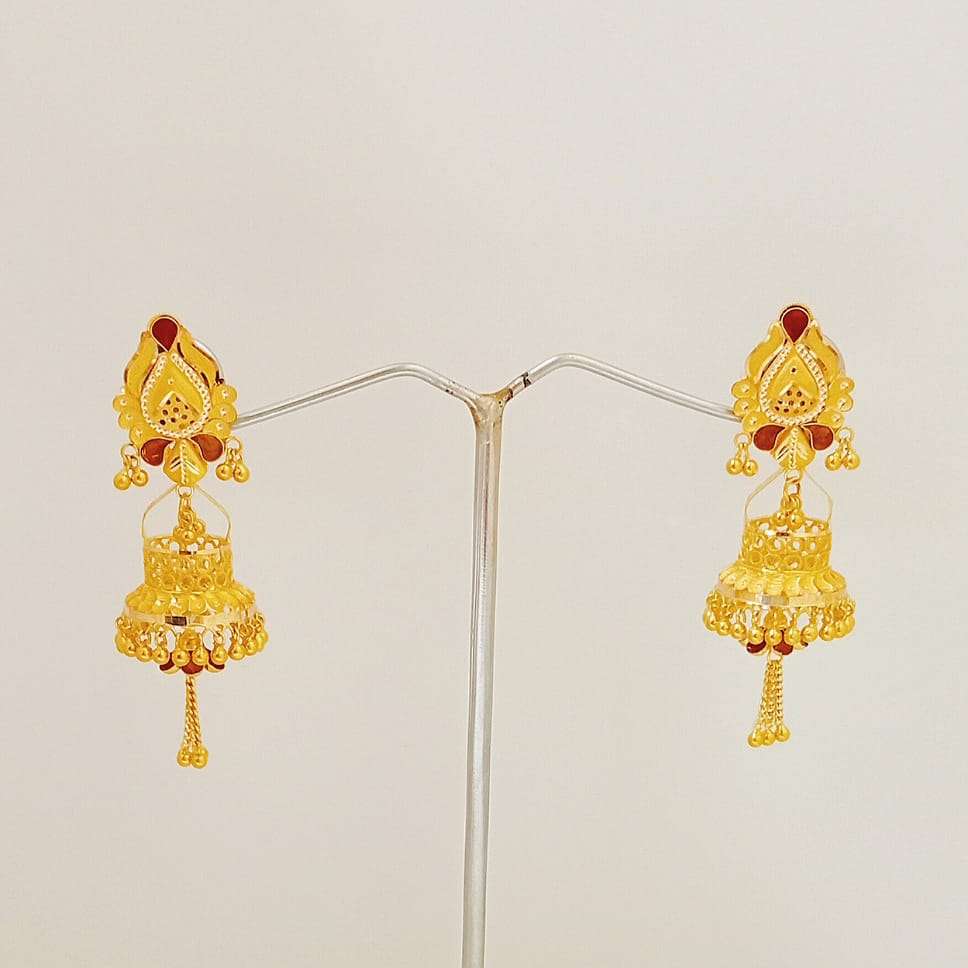PLAIN GOLD JHUMKI 0390 2023