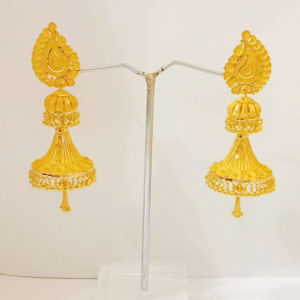 PLAIN GOLD JHUMKI 090 2023